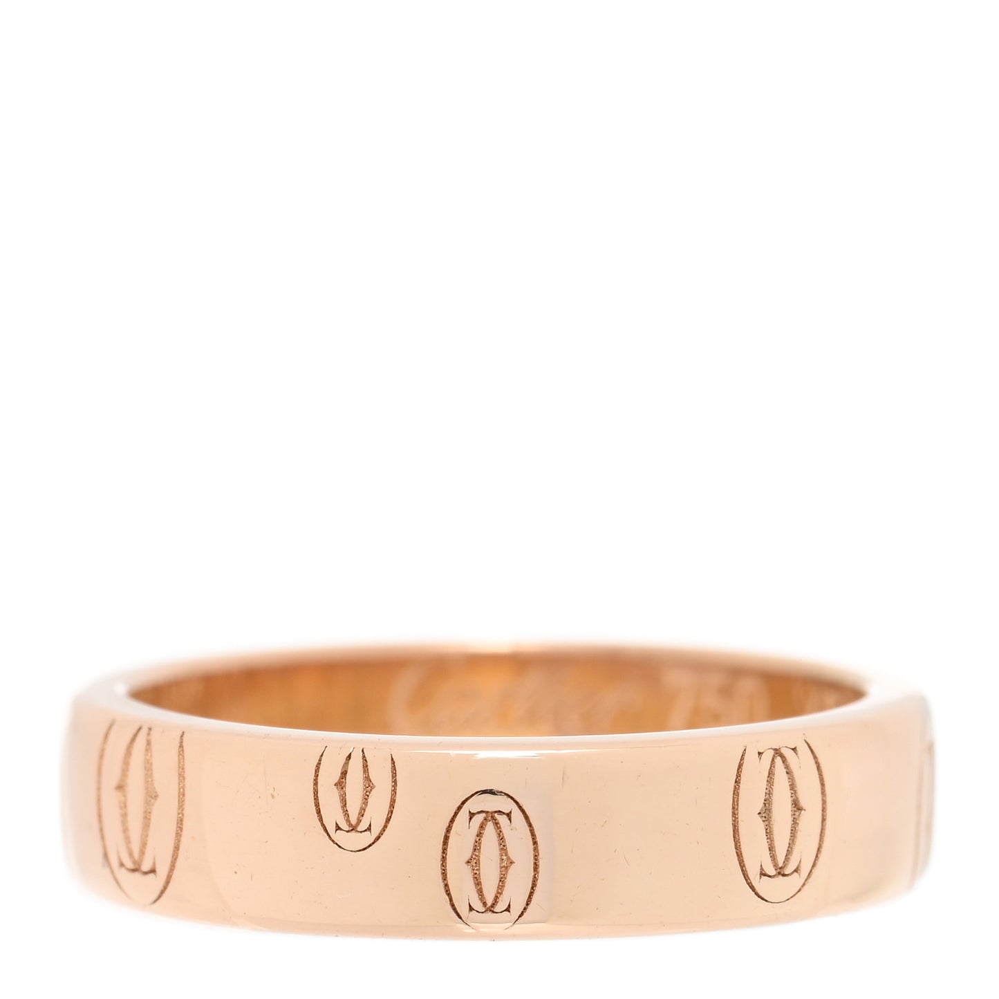 18K Pink Gold 4mm Happy Birthday Band Ring 45 3.25