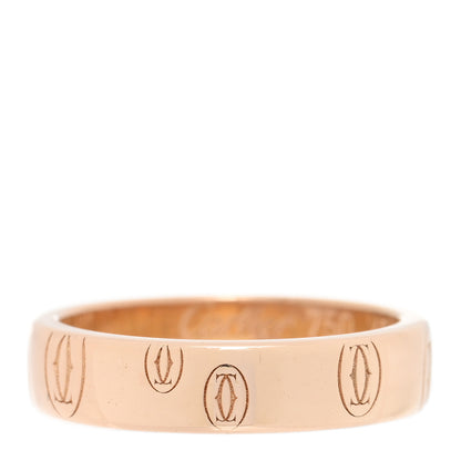 Cartier 18K Pink Gold 4mm Happy Birthday Band Ring 45 3.25 1 of 4