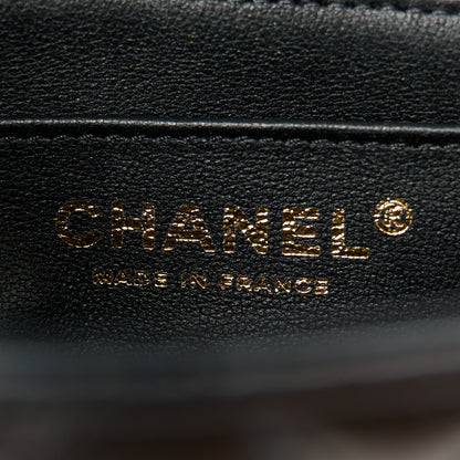 Chanel Lambskin Quilted Mini Top Handle Rectangular Flap Black 6 of 12