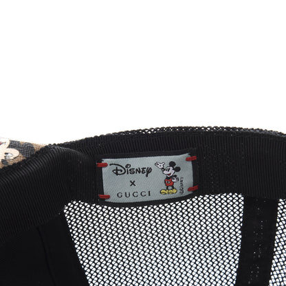 Gucci X DISNEY Mini Vintage GG Supreme Monogram Mickey Mouse Baseball Hat M Beige Vintage Sun Oil 7 of 9