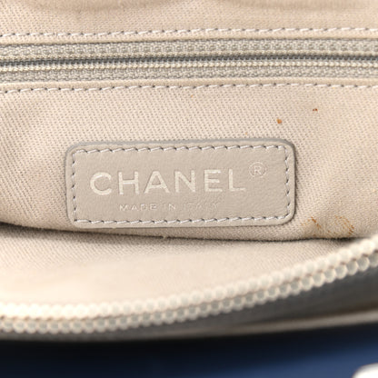 Chanel Aged Calfskin Quilted Be CC Tote Blue 6 of 9