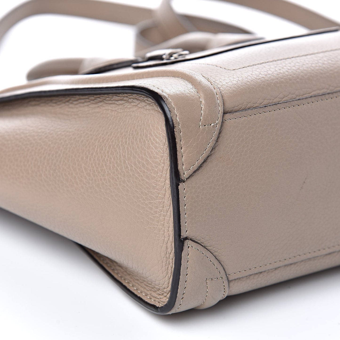 Drummed Calfskin Nano Luggage Dune