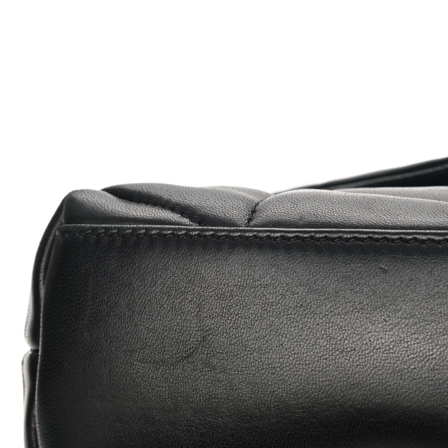 Saint Laurent Lambskin Quilted Toy Loulou Puffer Monogram Chain Satchel Black 12 of 12