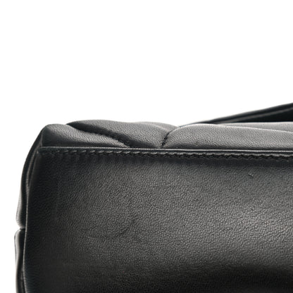 Saint Laurent Lambskin Quilted Toy Loulou Puffer Monogram Chain Satchel Black 12 of 12