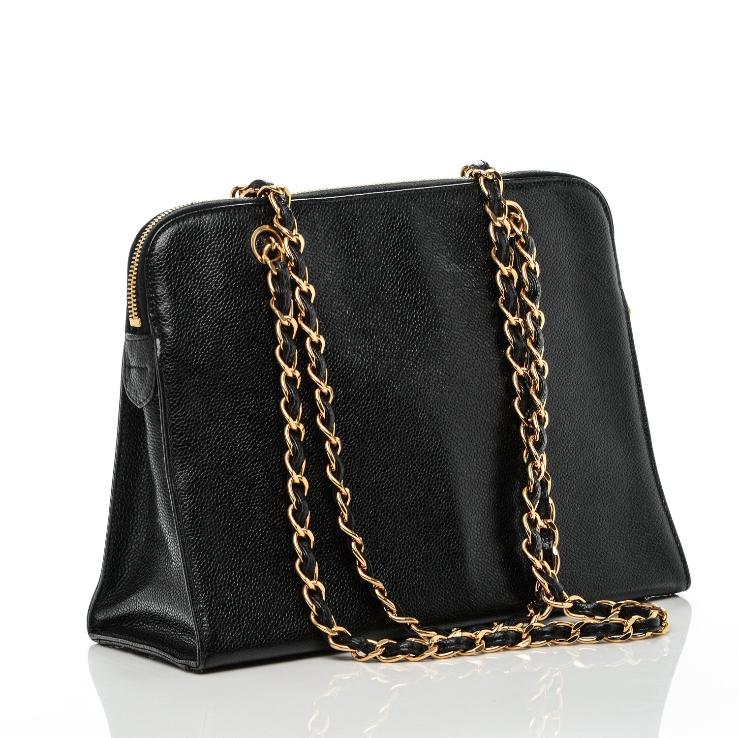 Chanel Caviar Flap Shoulder Bag Black 3 of 9