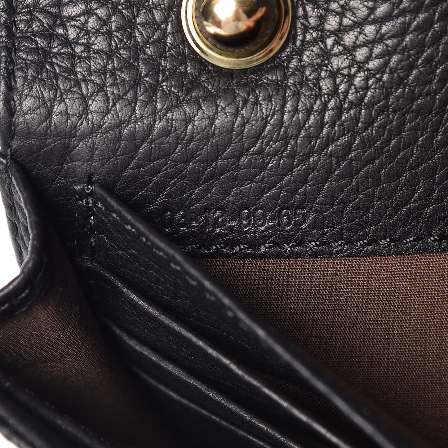 Calfskin Aurore Wallet on Chain Black