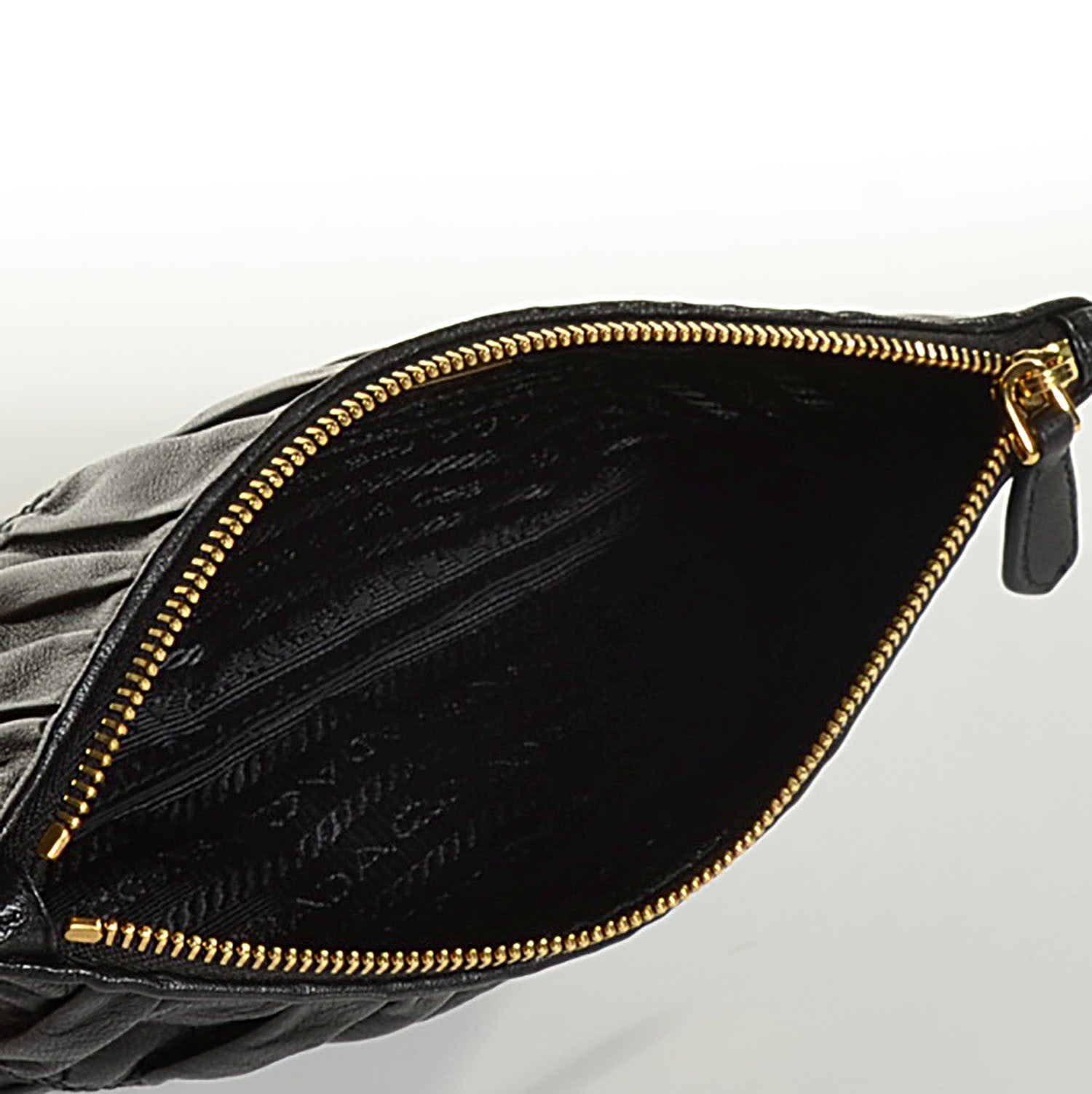 Prada Nappa Gaufre Small Clutch Nero Black 5 of 9