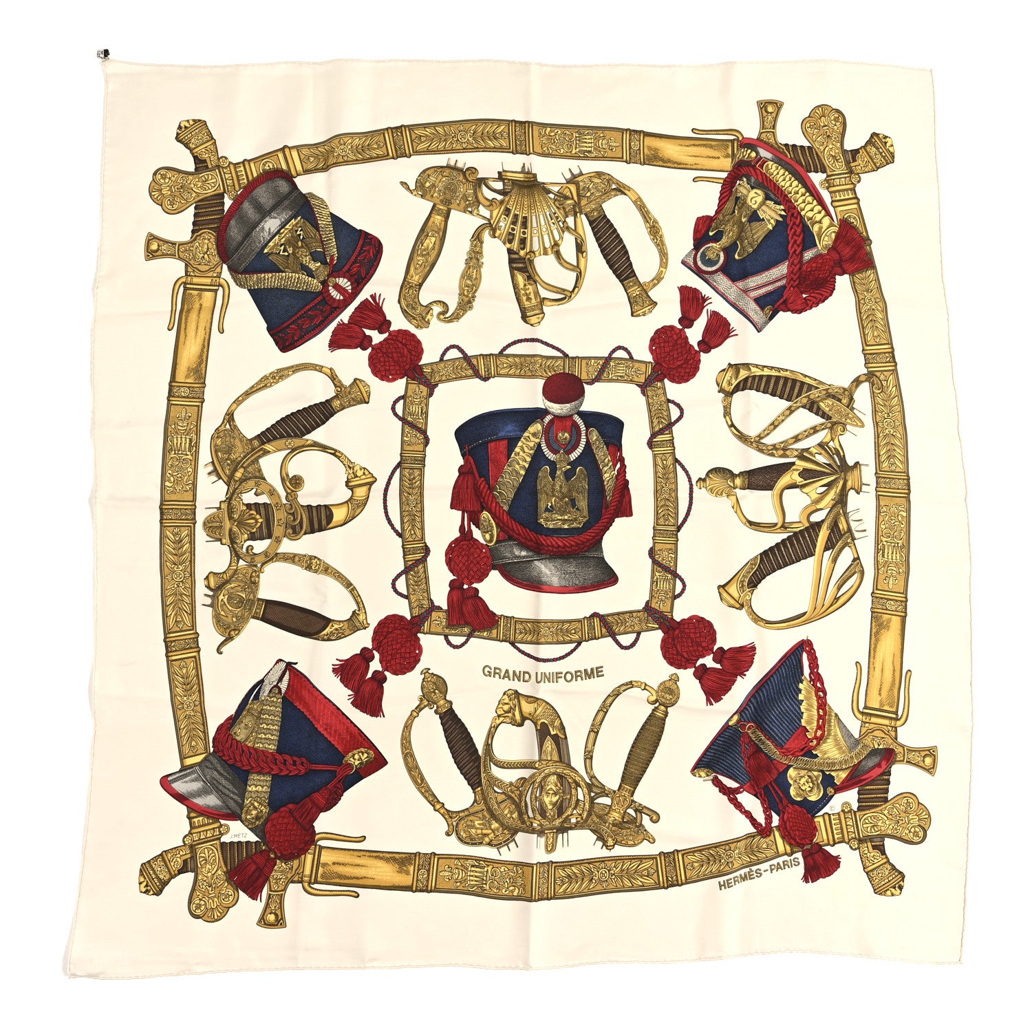 Hermes Silk Grand Uniforme Scarf 90 1 of 4