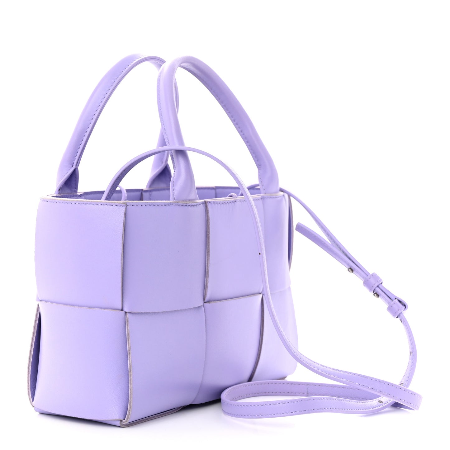 Nappa Maxi Intreccio Mini Arco Tote Wisteria