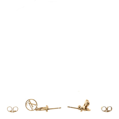 Louis Vuitton Brass Blooming Earrings Gold 3 of 5