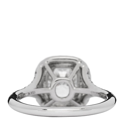Tiffany Platinum Diamond 1.11ct Soleste Cushion Cut Double Halo Engagement Ring 49 4.75 4 of 6