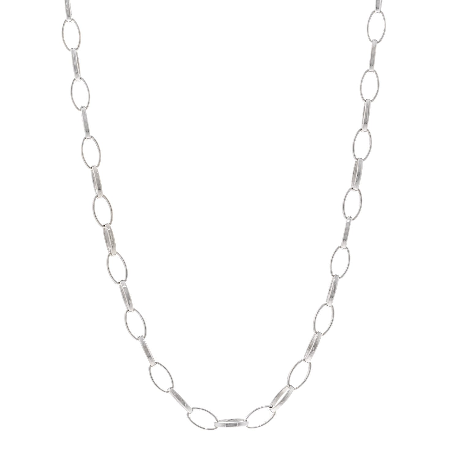Jennifer Meyer 18K White Gold Medium Edith Link Necklace 1 of 5