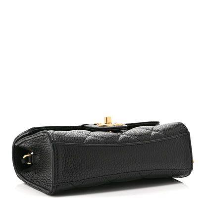 Chanel Grained Calfskin Quilted Cruise Mini Flap Black 4 of 10