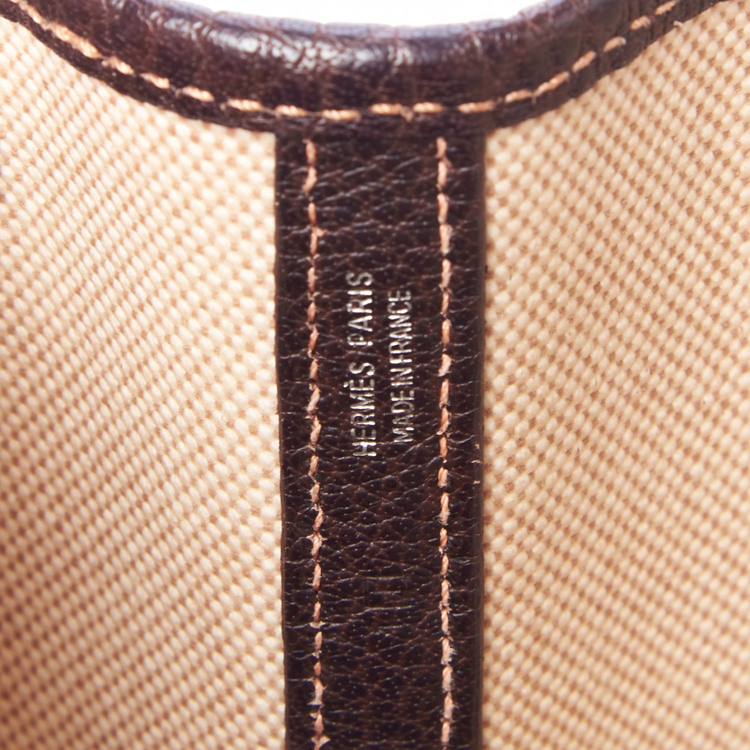 Hermes Buffle Skipper Toile Garden Party 36 MM Tote Marron Fonce 5 of 7