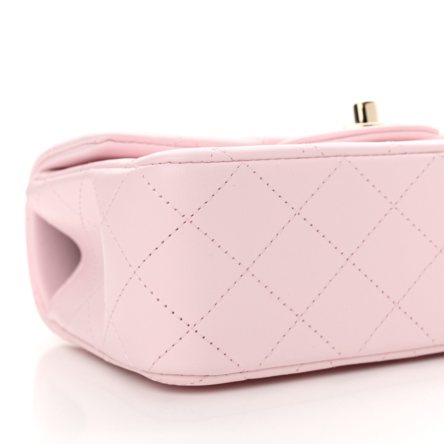 Chanel Lambskin Quilted Mini Top Handle Rectangular Flap Light Pink 9 of 12