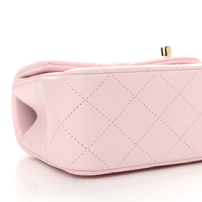 Chanel Lambskin Quilted Mini Top Handle Rectangular Flap Light Pink 9 of 12