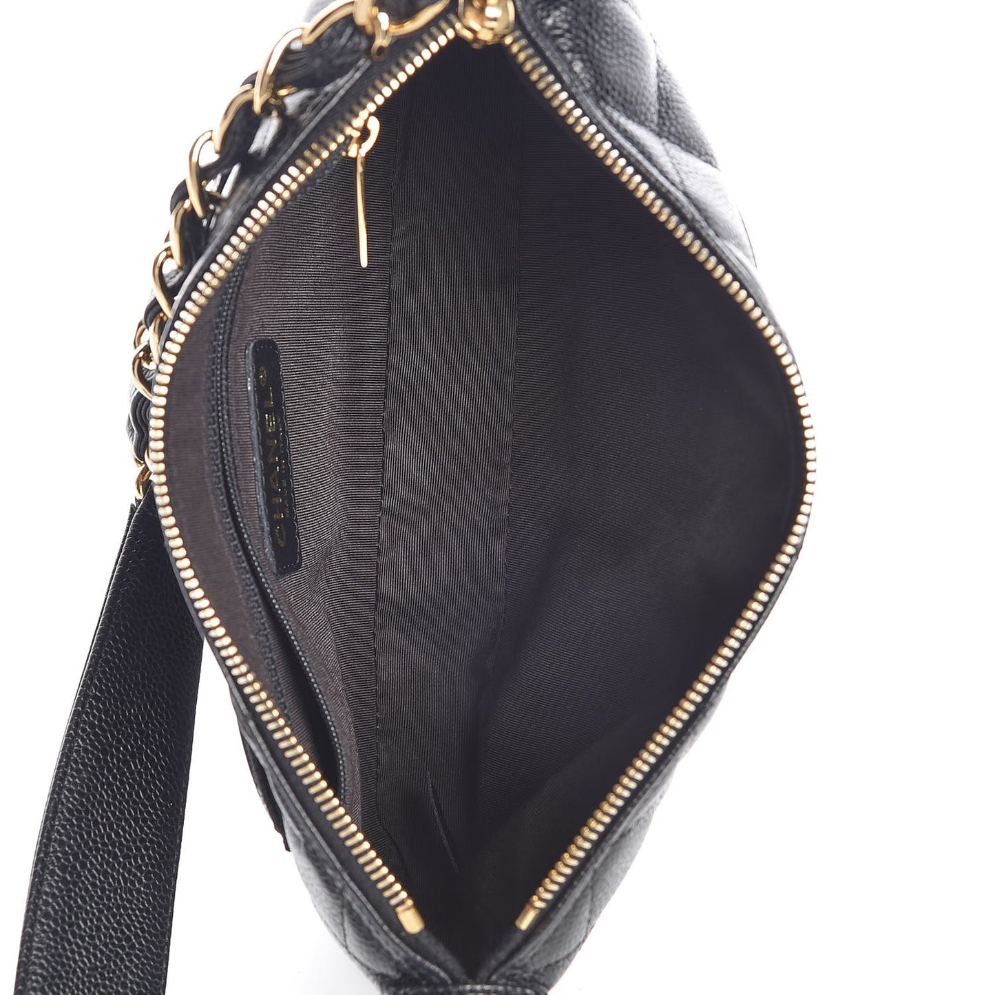 Caviar Quilted CC Shoulder Bag Black