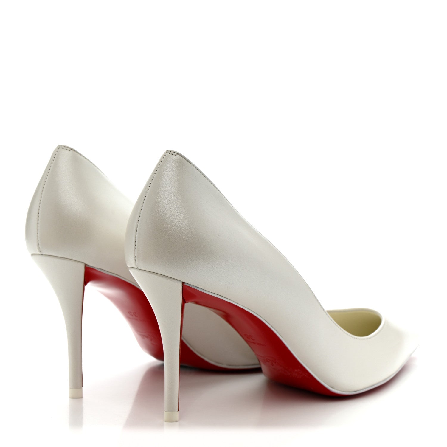 Christian Louboutin Pearlescent Nappa Miss Z 80 Pumps 38 Bianco 5 of 8