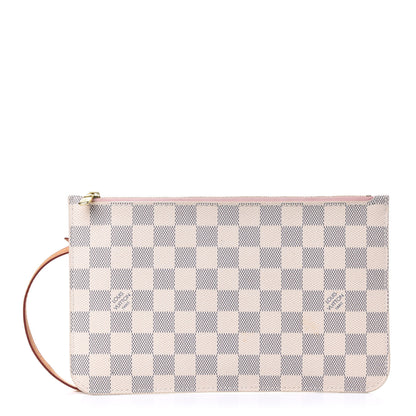 Louis Vuitton Damier Azur Neverfull MM GM Pochette Rose Ballerine 1 of 4