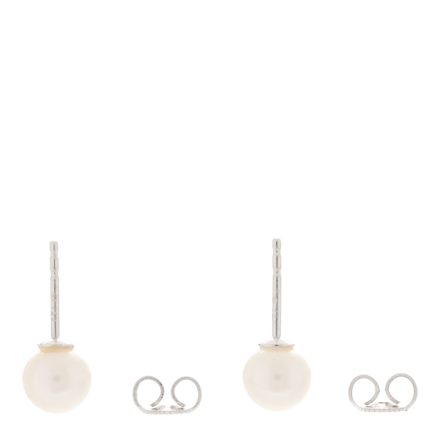 18K White Gold 6-6.5mm Akoya Pearl Stud Earrings