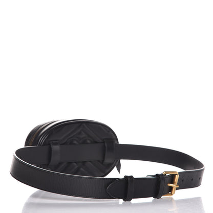 Gucci Calfskin Matelasse GG Marmont Belt Bag 85 34 Black 3 of 11