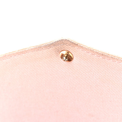 Louis Vuitton Damier Azur Pochette Felicie Chain Wallet Rose Ballerine 8 of 11