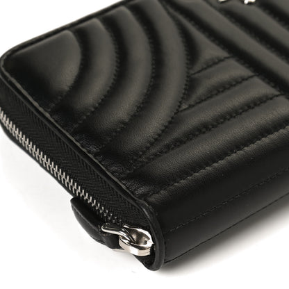 Prada Soft Calfskin Diagramme Zip Around Wallet Black 10 of 13