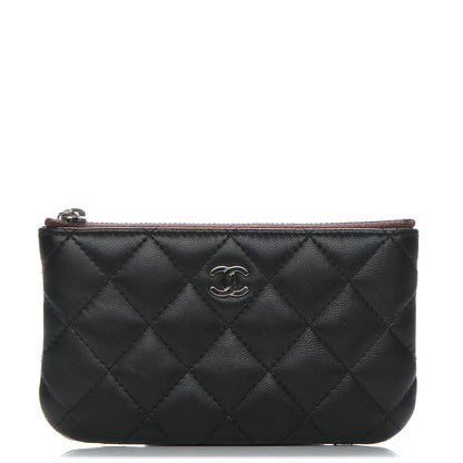 Chanel Lambskin Quilted Small Cosmetic Case Black 1 of 7