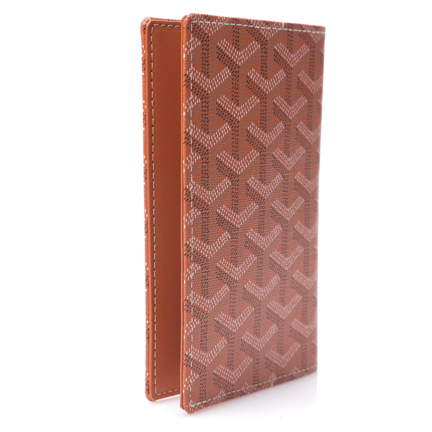 Goyardine Passport Holder Orange
