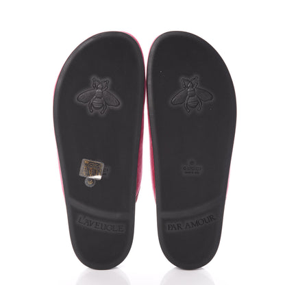 Gucci Softy Velvet Malaga Kid Womens Horsebit River Slippers 39 Light Raspberry Rose 5 of 8