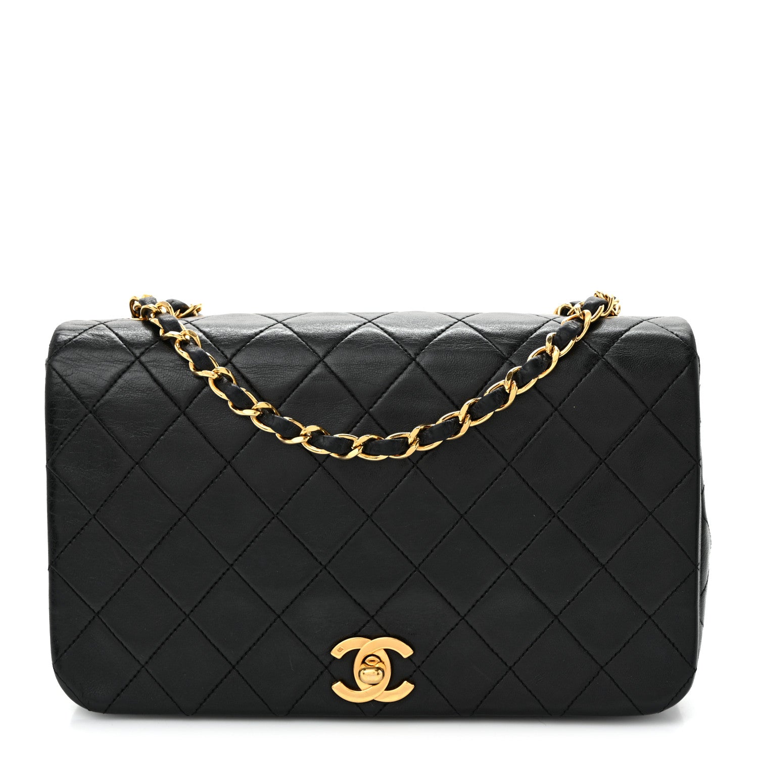 Chanel Lambskin Quilted Small Single Flap Black 1 of 11