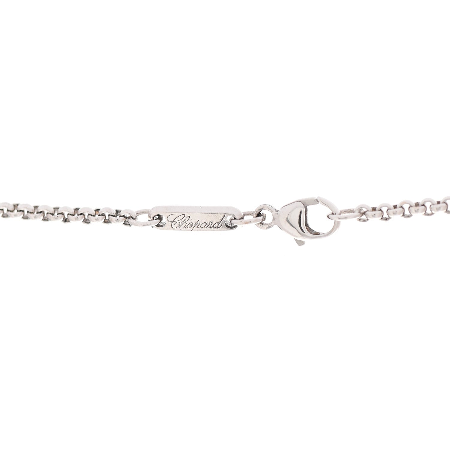 Chopard 18K White Gold Diamond Happy Diamonds Pave Happy Sun Pendant Necklace 6 of 7