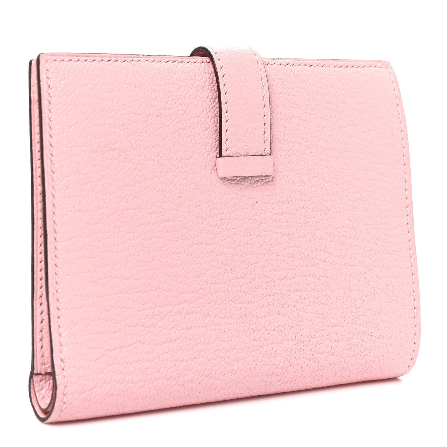 Chevre Mysore Bearn Compact Wallet Rose Sakura