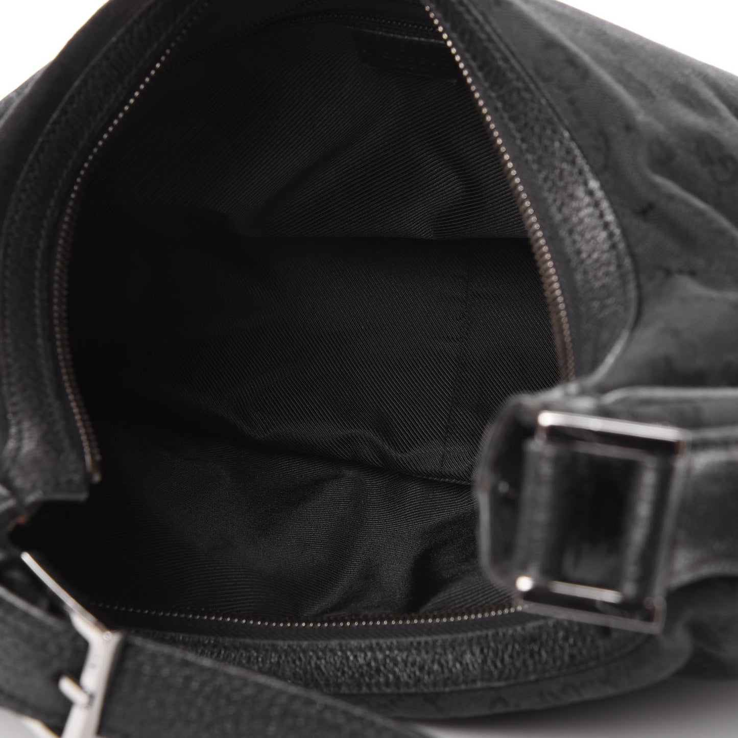 Monogram Front Pocket Hobo Black