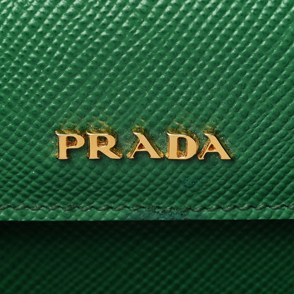 Prada Saffiano Cuir Medium Double Bag Verde 6 of 10