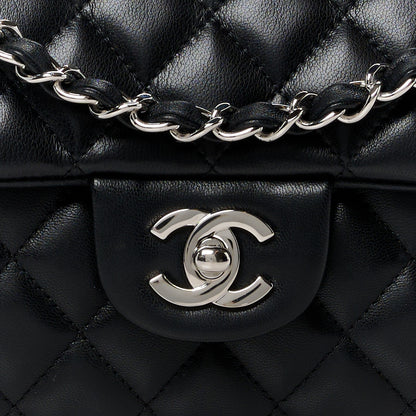 Chanel Lambskin Quilted East West Flap Black 9 of 12