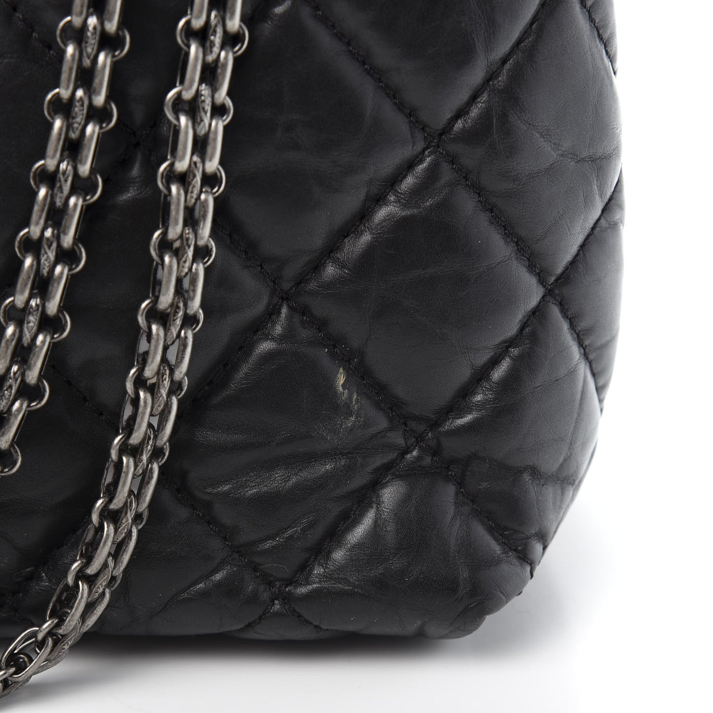 Aged Calfskin Reissue 2.55 Tote Black