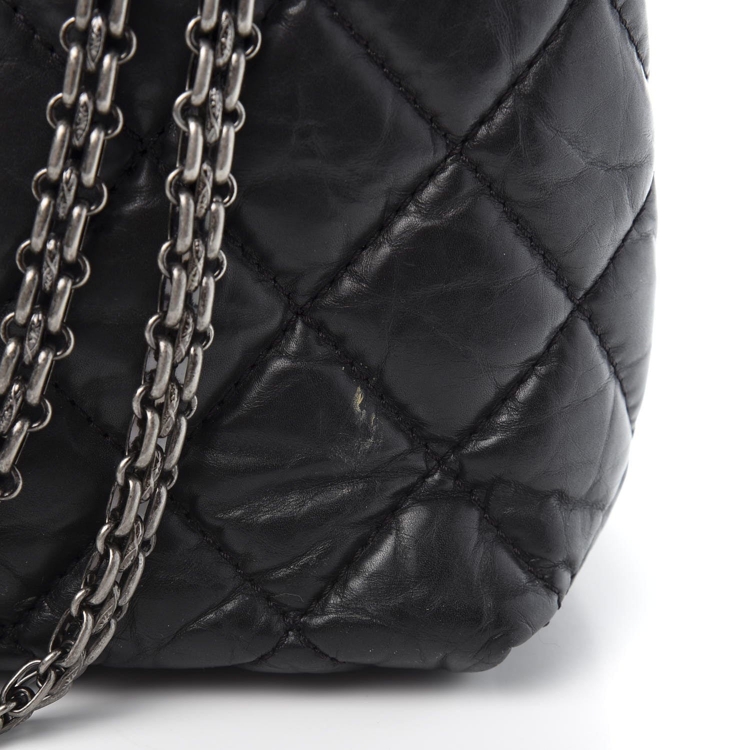 Chanel Aged Calfskin Reissue 2.55 Tote Black 11 of 13
