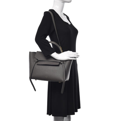 Celine Grained Calfskin Mini Belt Bag Grey 3 of 10