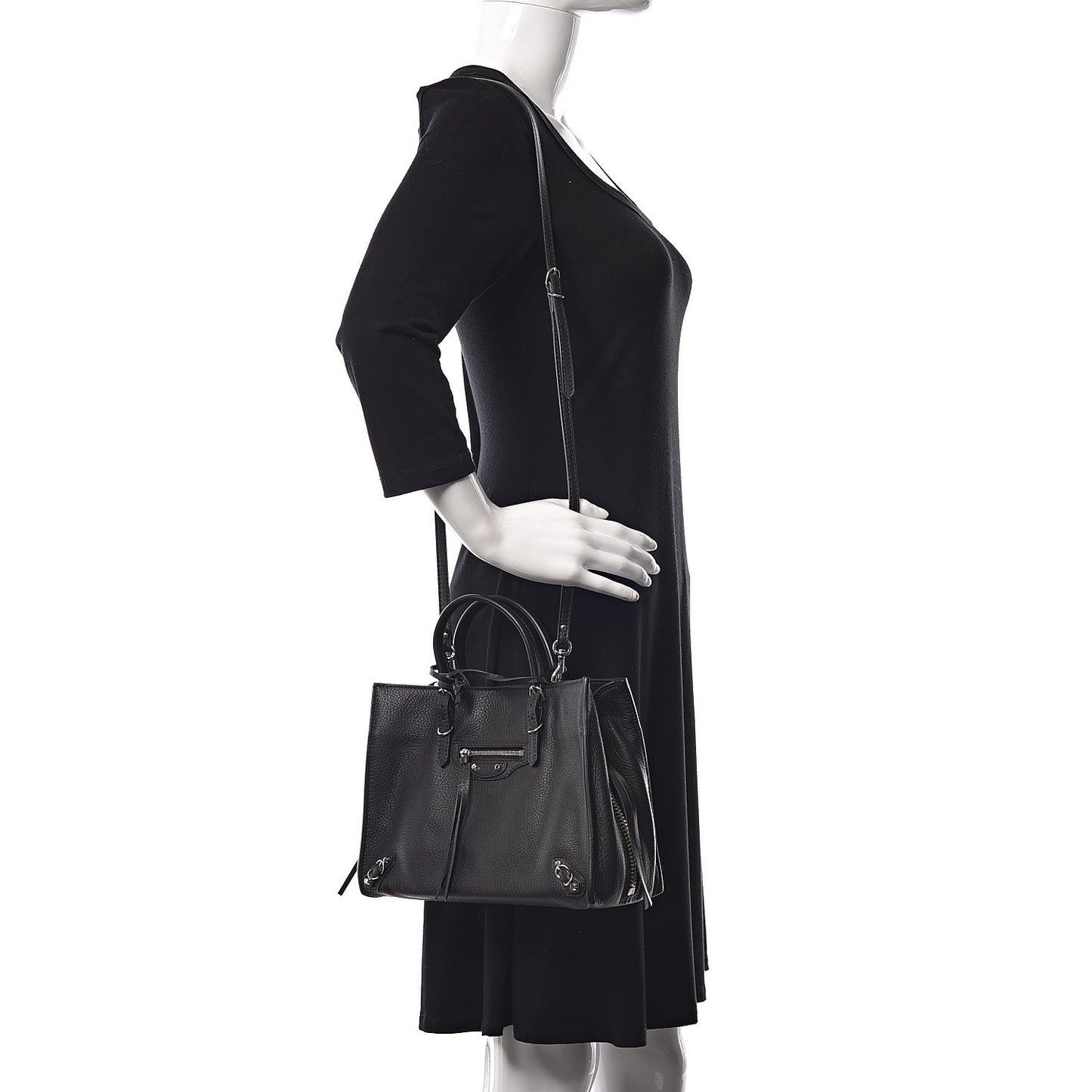 Veau Papier A6 Zip Around Tote Black