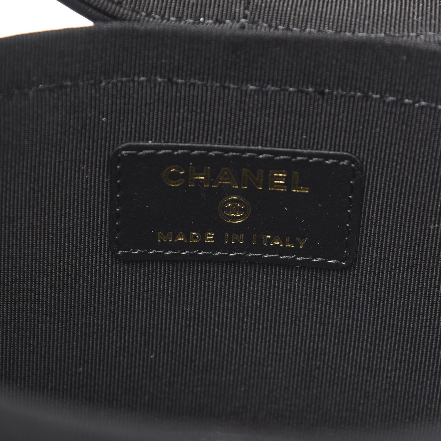 Chanel Lambskin Quilted Round Vanity Case With Chain Black 7 of 12