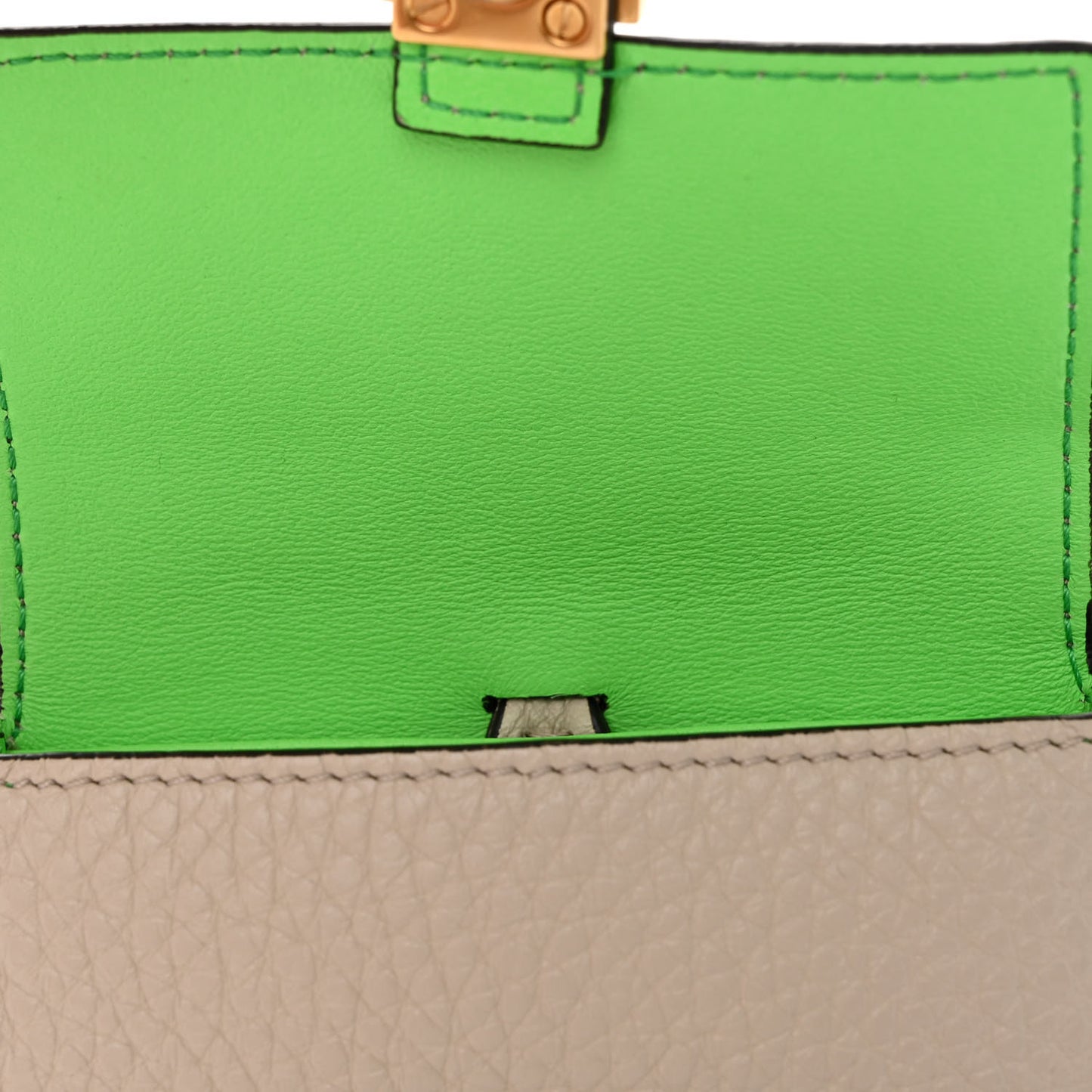 Cuoio Romano Micro Baguette Charm Latte