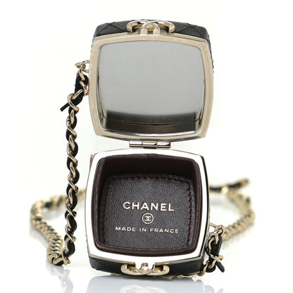 Chanel Lambskin Quilted Small Beauty Box Clutch With Chain Black 6 of 8