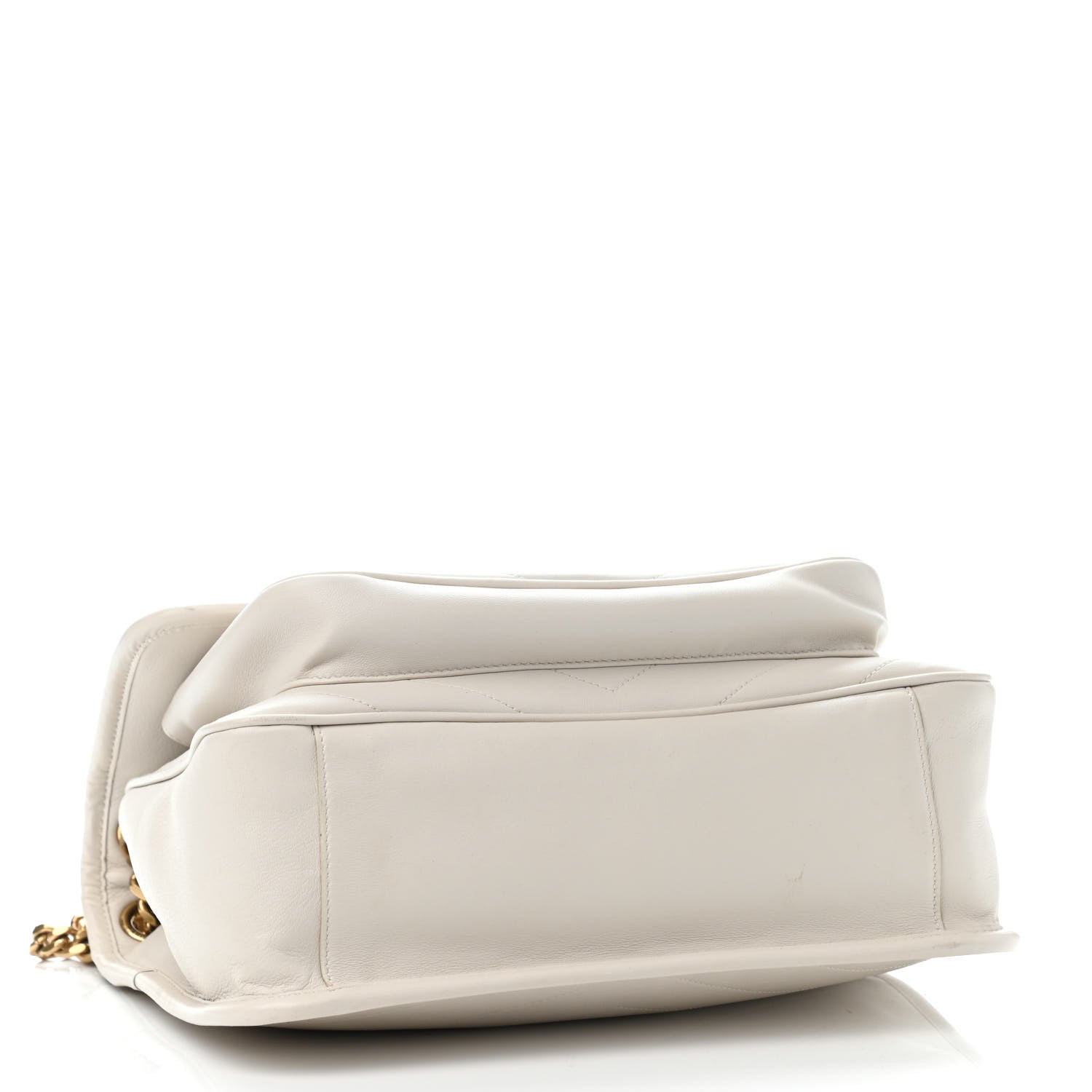 Saint Laurent Lambskin Matelasse Monogram Medium Niki Chain Satchel Ivory 3 of 4