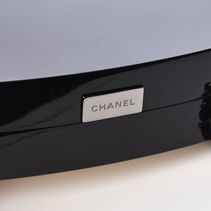 Chanel Plexiglass Compact Box Clutch Black Ivory 8 of 11