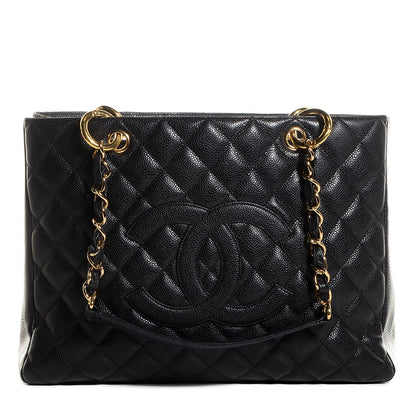 Chanel Caviar Quilted Grand Shopping Tote GST Black 1 of 7