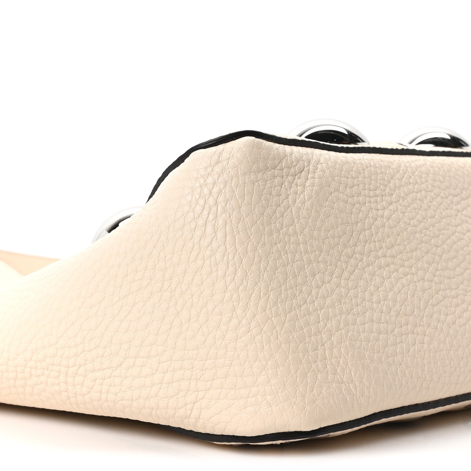 Valentino Garavani Grainy Calfskin Studded Small Nellcote Shopping Tote White 8 of 9