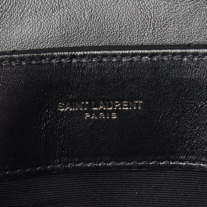 Saint Laurent Calfskin Y Quilted Monogram Small Loulou Chain Satchel Black 6 of 11