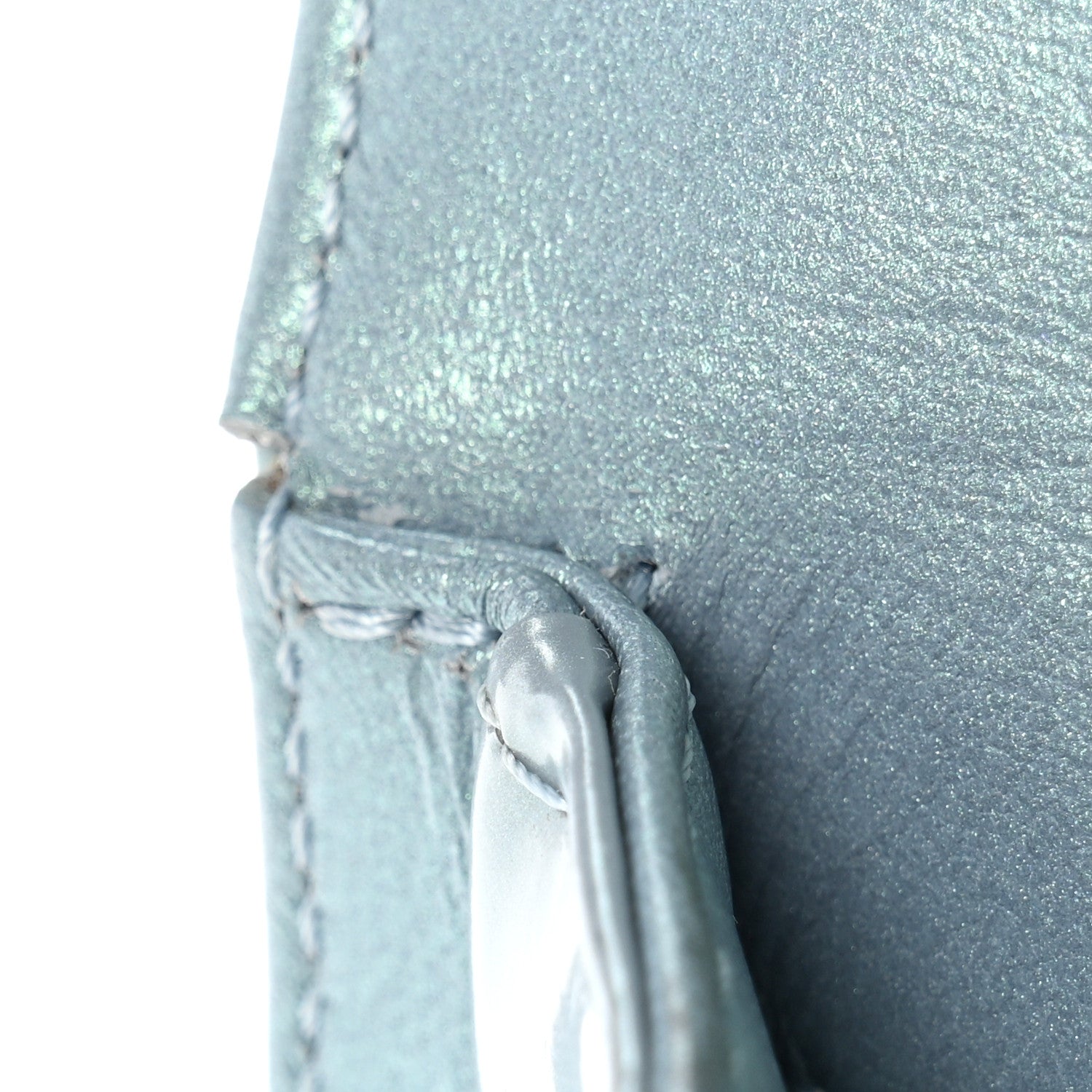 Chanel Iridescent Patent Calfskin Quilted Medium Boy Flap Light Blue 13 of 13