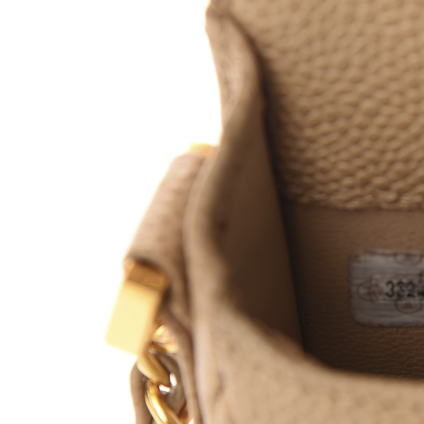 Caviar Phone Holder Crossbody Beige